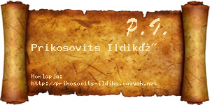 Prikosovits Ildikó névjegykártya